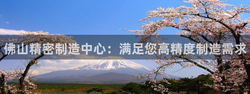 彩神v大众娱乐：佛山精密制造中心：满足您高精度制造需求