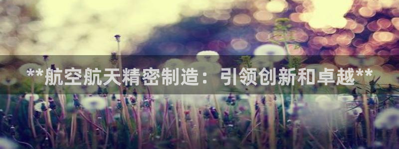 彩神争霸官方下载：**航空航天精密制造：引领创新和卓越**
