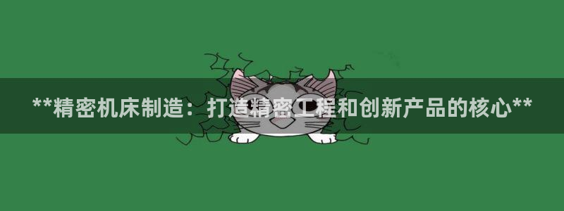 彩神ll能赚钱吗：**精密机床制造：打造精密工程和创新产品的核心**