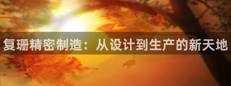 彩神vii购彩l心：复珊精密制造：从设计到生产的新天地