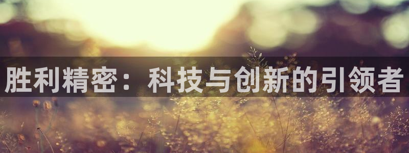彩神是什么平台的游戏：胜利精密：科技与创新的引领者