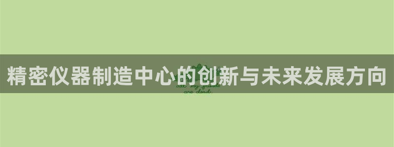 彩神v8购彩大厅登：精密仪器制造中心的创新与未来发展方向