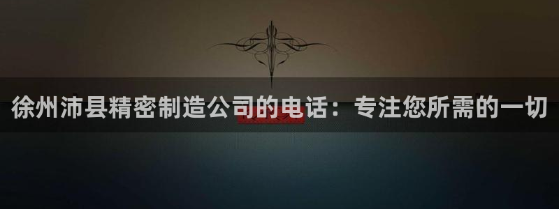 彩神vlll官网网上购彩：徐州沛县精密制造公司的电话：专注您所需的一切