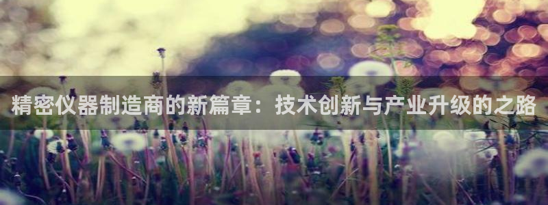 彩神是怎样一个平台：精密仪器制造商的新篇章：技术创新与产业升级的之路