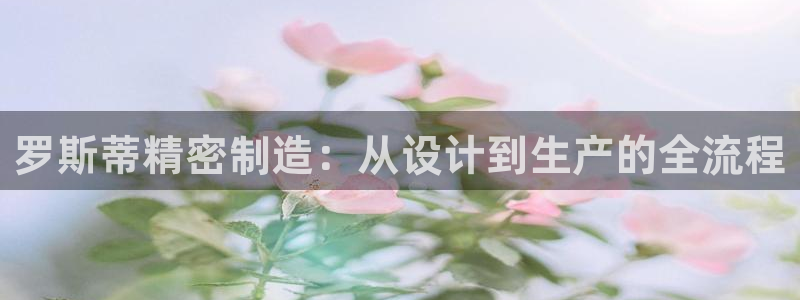 彩神网能赚钱是怎么回事：罗斯蒂精密制造：从设计到生产的全流程